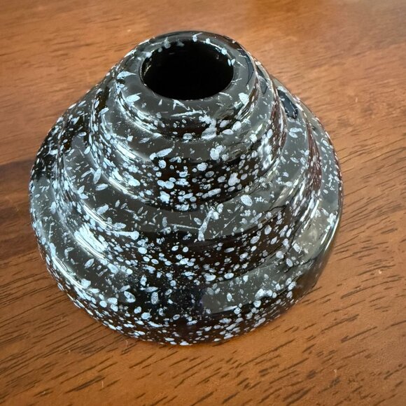 NOS Speckle Glaze Candle Holder By Crowning Touch Contemporary Design Hallmark - Picture 6 of 10